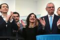 Thomas Steiner (rechts), Bürgermeister von Bad Kissingens Partnerstadt Eisenstadt, war Spitzenkandidat der ÖVP bei der Landtagswahl im österreichischen Burgenland am Sonntag. Unser Bild zeigt ihn mit Sebastian Kurz (links), dem Vorsitzenden der ÖVP und Bundeskanzler von Österreich.