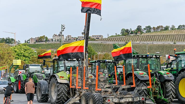 Umgedrehte Deutschlandflaggen, wie hier in Würzburg, sind laut der Bayerischen Informationsstelle gegen Extremismus ein Erkennungszeichen von Rechtsradikalen. Umgedrehte Deutschlandflaggen, wie hier in Würzburg, sind laut der Bayerischen Informationsstelle gegen Extremismus ein Erkennungszeichen von Rechtsradikalen.