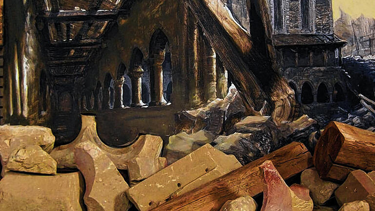 Das Museum vermittelt einen Eindruck von den Zerstörungen am Kloster im Bauernkrieg 1525.
