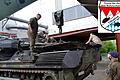 Topdeck setzen mit Bergepanzer.