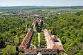 Scheinfeld wird Sitz des geplanten Naturparkzentrums. Blick auf die Stadt, Schloss Schwarzenberg und die Weiten des Steigerwalds.