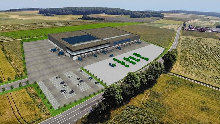 Eine erste Visualisierung der geplanten Auslieferungshalle von Richter + Frenzel in Helmstadt. Eine erste Visualisierung der geplanten Auslieferungshalle von Richter + Frenzel in Helmstadt.