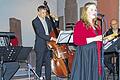 Debüt: Dirk Schade, Nicole Schömig und Werner Küspert (von links) beim Konzert in der Alten Kirche Wernfeld.