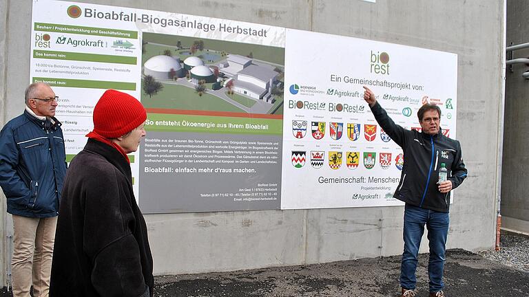 Ein großes Gemeinschaftsprojekt ist die Abfall-Biogasanlage Herbstadt, Geschäftsführer Mathias Klöffel erklärte, wer daran beteiligt ist.