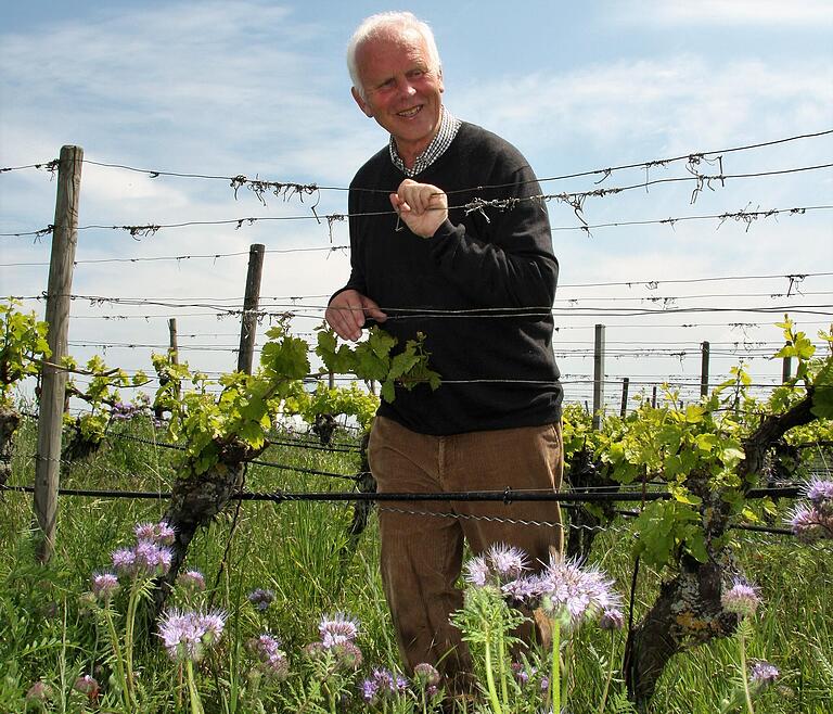 Wenn es im Weinberg wächst, blüht und summt, ist Helmut Christ zufrieden.