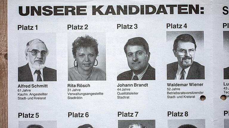 Bilder aus Rita Röschs Leben: Im Alter von 31 Jahren kandidierte die Verwaltungsangestellte auf Platz 2 der SPD-Stadtratsliste.