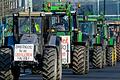 Die Proteste der Bäuerinnen und Bauern in Unterfranken gehen weiter. Im Bild demonstrierende Landwirte am Montag in Bad Neustadt.