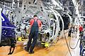 Autobau       -  Weniger Jobs in der Industrie.