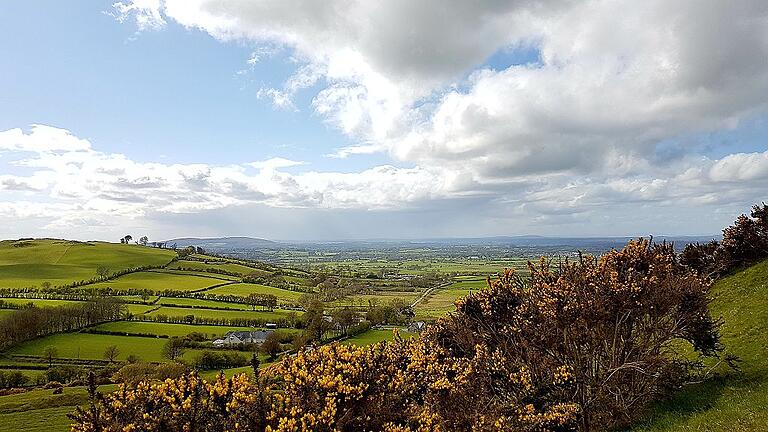 Blick auf das Boyne Valley bei Loughcrew.