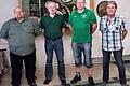 Vorsitzender André Schröder (von links) gratulierten den Siegern des Preisschießens des Schützenvereins Mellrichstadt: Erster Georg Krauß. Zweiter  Alexander Dod, Dritter Andreas Eisenmann.
