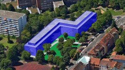 Das wäre die Planungsvariante für den Neubau des Friederike-Schäfer-Heims in der Friedrich-Stein-Straße auf der Fläche des jetzigen Verkehrsübungsplatzes. Das wäre die Planungsvariante für den Neubau des Friederike-Schäfer-Heims in der Friedrich-Stein-Straße auf der Fläche des jetzigen Verkehrsübungsplatzes.