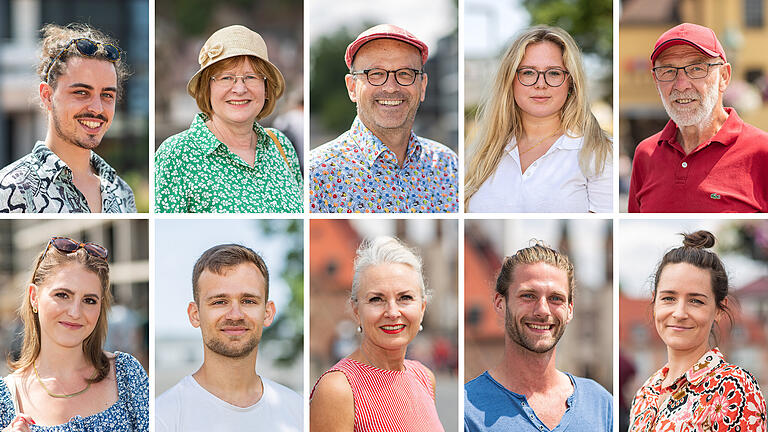 Zum Kirchenaustritt äußern sich zehn Menschen aus der Region Würzburg (von links):&nbsp; Lukas Hirsch, Jeanette Unger, Ingo Fischer, Hannah König, Reiner Knott, Emilia Lipecki, Patrick Gebbert, Natalia Afanasänko, Lennart Falter, Laura Giffel