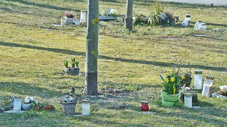 Bei der naturnahen Bestattung auf dem Stadtfriedhof von Bad Königshofen führen an den Urnengräbern aufgestellte Kerzen oder Grabschmuck zu erheblichem Aufwand bei der Pflege des Rasens. Die Gegenstände sollten entfernt werden. Ansonsten geschieht dies kostenpflichtig durch die Stadtverwaltung.