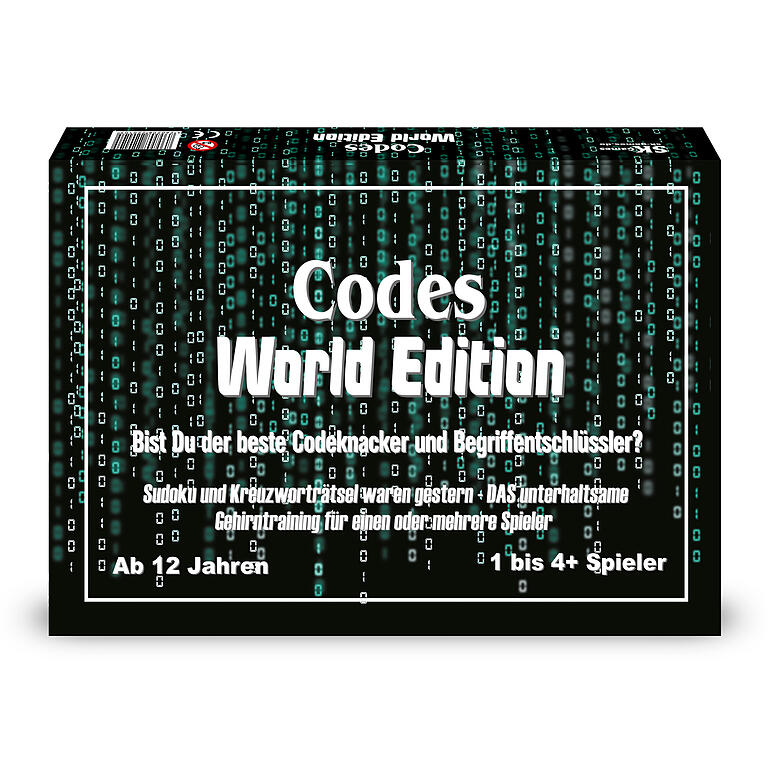 Neuerscheinung Nummer 1: Das Brettspiel &quot;Codes Word Edition&quot;, bei dem die grauen Gehirnzellen auf Vordermann gebracht werden. Das Produkt ist ein netter Zeitvertreib für Rätselfreunde, die gerne mal alleine rätseln.