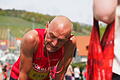 Saaletal-Marathon SV Ramsthal       -  Geschafft, aber glücklich nach seinem Halbmarathon-Lauf: der 66-jährige Sebastiano Ilardi von der LG-Lohr-Rechtenbach