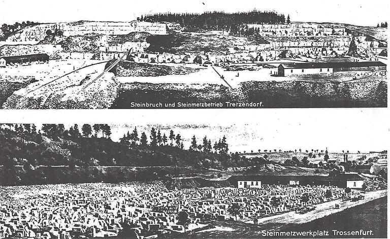 Steine und Holz waren die wichtigsten Exportschlager des Steigerwalds. Ein Beispiel dafür: die Steinmetzwerke Vetter in Tretzendorf und Trossenfurt. Steine und Holz waren die wichtigsten Exportschlager des Steigerwalds. Ein Beispiel dafür: die Steinmetzwerke Vetter in Tretzendorf und Trossenfurt.