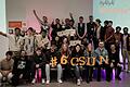 Große Freude bei den Studierenden: die Gewinnerteams mit den Jurymitgliedern sowie den Teams des Werk:Raums und der Startbahn27