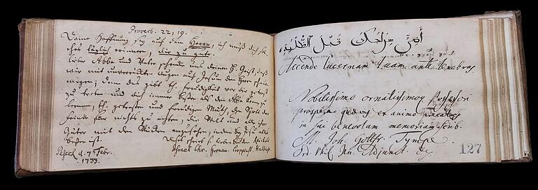 Stammbuch von Theologiestudent Johann Georg von Reichold aus Berneck. Stammbuch von Theologiestudent Johann Georg von Reichold aus Berneck. 