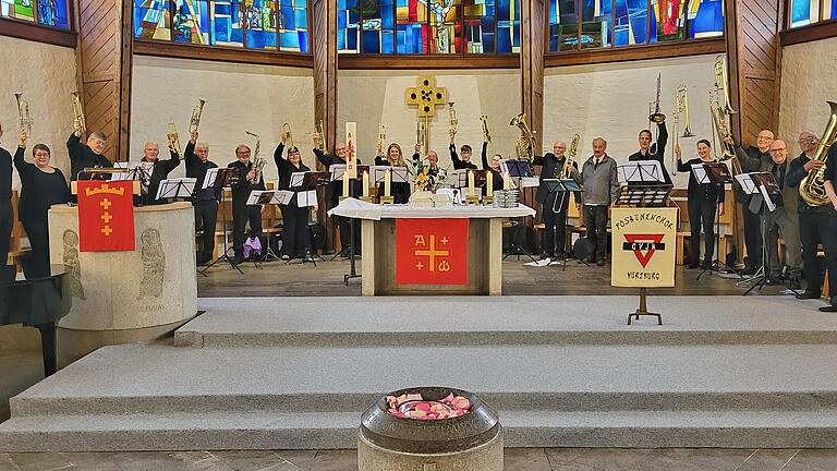 Der Posaunenchor in der Martin-Luther-Kirche.