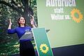 Bundesparteitag Grüne       -  Annalena Baerbock, Kanzlerkandidatin und Bundesvorsitzende von Bündnis 90/Die Grünen. Mit einem mehrstündigen Parteitag wollen die Grünen in die letzte Woche vor der Bundestagswahl starten.