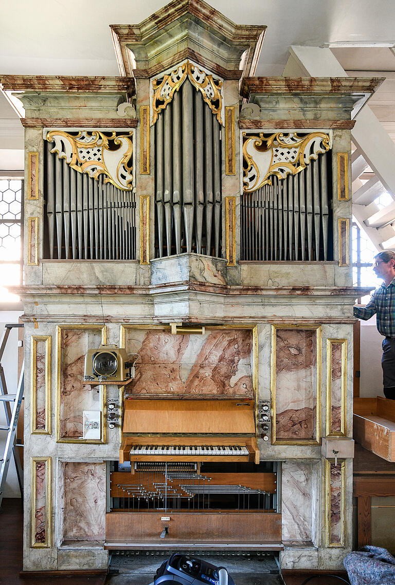 So sah die Orgel kurz vor dem Abbau aus.