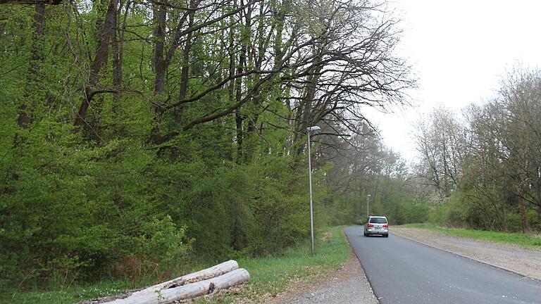 Die Gartenstraße nach der Ortsgrenze Haard in Richtung Hausen wird durch zwei Laternen ausgeleuchtet. Foto: Charlotte Wittnebel-Schmitz       -  Die Gartenstraße nach der Ortsgrenze Haard in Richtung Hausen wird durch zwei Laternen ausgeleuchtet. Foto: Charlotte Wittnebel-Schmitz