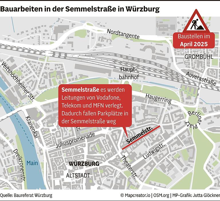 Baustellen in Würzburg im April 2025: Hier müssen Autofahrer in diesem Monat mit Stau und Einschränkungen rechnen