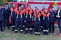 Auf dem Foto hintere Reihe: Stefan Strohmenger (KBM), Benedikt Hettrich (KBM), Markus Kübert (1. Kommandant), Kay Weidner, Andre Breidenbach, Alexander Kraft, Felix Müller (2. Kommandant), Manfred Brust, Michael Hombach (Bürgermeister); vordere Reihe: Matthias Schobert, Leon Deißenberger, Tamara Deißenberger, Lara Merz.