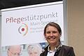 Landrätin Sabine Sitter bei der Eröffnung des Pflegestützpunkts Main-Spessart in Gemünden 2021 (Archivbild).