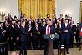 US-Präsident Trump trifft Florida Panthers       -  Präsident Trump würdigt die NHL-Champions der Florida Panthers im Weißen Haus.