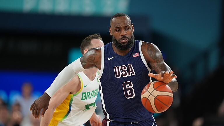 Paris 2024 - Basketball       -  LeBron James und die US-Basketballer hatten im Viertelfinale keine Mühe.