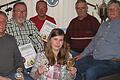 Ausgezeichnete Angler: (von links) Zweiter Vereinsmeister Karl Jaborek, Vereinsmeister Manfred Grimmer, Zweiter Vorsitzender Winfried Gerber, Jugendmeisterin und Pokalsiegerin Paula Mayer, Ehrenvorsitzender Karl Lutz und Dritter Vereinsmeister Robert Mayer.