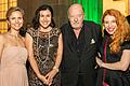 Ralph Siegel zeigte sich beim Abschlusskonzert des Kissinger Sommers im Regentenbau begeistert von der Spielstätte. Mit im Bild (von links):&nbsp; Mynia Deeg, Bundestagsabgeordnete Dorothee Bär und Ralph Siegels Ehefrau Laura Käfer.