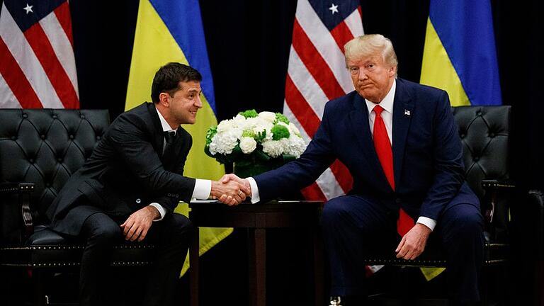 Trump und Selenskyj in New York       -  US-Präsident Donald Trump und sein ukrainischer Amtskollege Wolodymyr Selenskyj in New York.