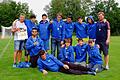 Hart gekämpft und knapp verloren: Die Kicker aus der Schweinfurter Franziskus-Schule freuen sich dennoch über die Auszeichnung zum Bayerischen Vizemeister. Hintere Reihe (von links): Trainer Norbert Weich, André Gunsch, Luk Wirner, Christopher Böhner, Rahul Verma, Simon Sittler, Kevin Räder und Co-Trainer Andreas Becker. Vordere Reihe: Furkan Parlak, Dominik Kreuter, Nico Hahn, Umut Akgün und Jan Keppner.