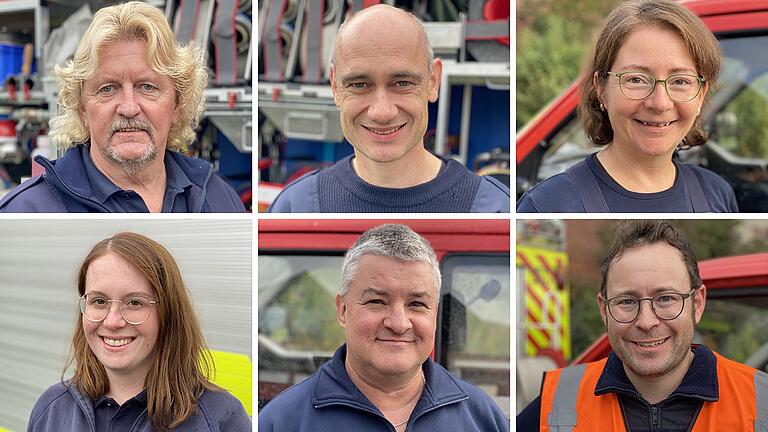 Sie helfen im Notfall in Uettingen, bis der Rettungsdienst kommt (oben von links): Horst Walter, Stefan Schätzlein, Martina Stollberger, (unten von links) Janina Roth, Ralf Schick und Florian Endres.