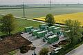 Ein Batteriegroßspeicher mit einer Speicherkapazität von bis zu 2 Gigawatt soll am Umspannwerk Bergrheinfeld-West entstehen. Kleinere Projekte dieser Art gibt es bereits, wie dieser 16-Megawatt-Batteriespeicher in Schwabmünch (Landkreis Augsburg).