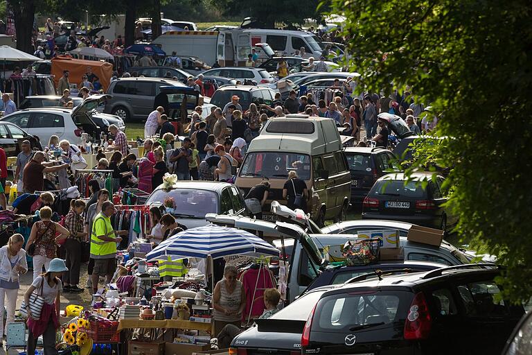 Von Shakespeare bis zum Dildo: Auf dem Flohmarkt an den Würzburger Mainwiesen gibt es vermutlich nichts, was es nicht gibt.