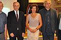 Die Protagonisten des Treffens im Schüttbau in Rügheim (von links): Werner Angermüller (Kurdirektor in Bad Königshofen), Landrat Wilhelm Schneider, Susanne Volkheimer (Geschäftsführerin von Haßberge Tourismus), Peter Zimmer (Futour) und Michael Bayer (Vorsitzender Gaststättenverband Haßberge).