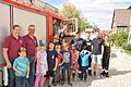 Viel Spaß gab's für die Kinder beim Besuch bei der Feuerwehr in Wetzhausen. Die Betreuer von links Armin Mantel-Hepp, Dieter Paul, Lucas Reinfelder, Marcel Kaufmann, Michael Heusinger und Stefan Köttler.