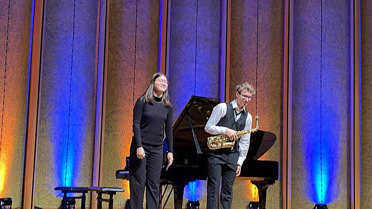 Olivia Bergmann (Klavier) und Benjamin Lukas Bächler (Altsaxophon) haben schon als Kinder als Duo zusammengefunden.       -  Olivia Bergmann (Klavier) und Benjamin Lukas Bächler (Altsaxophon) haben schon als Kinder als Duo zusammengefunden.