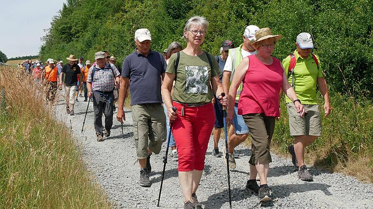 Bei der Seniorenwanderung des DJK-Diözesanverbands Würzburg im Kreisverband Werntal rund um Binsbach.