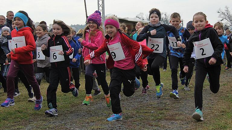 Auch viele Schüler liefen für die herzkranke Milena beim Benefizlauf in Aidhausen mit.