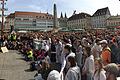 Bei der Abschlusskundgebung des Globalen Klimastreiks in Würzburg passten kaum alle Demonstranten auf den Unteren Markt.