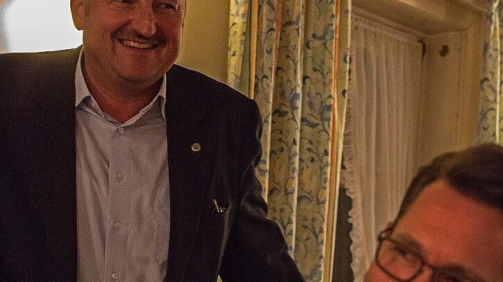 Politischer Aschermittwoch der SPD: Bernd Rützel und Sven Gottschalk (von links).