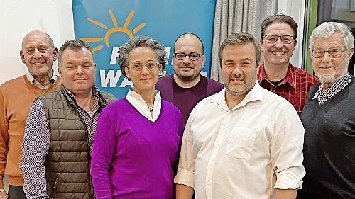 Unser Foto zeigt die Vorstandsmitglieder der freien Wähler (von links): Paul Kruck, Dominik Sitter, Stefanie Schneider, Andreas Gunkel, Alexander Kirchner, Matthias Kleren und Otto Funck.       -  Unser Foto zeigt die Vorstandsmitglieder der freien Wähler (von links): Paul Kruck, Dominik Sitter, Stefanie Schneider, Andreas Gunkel, Alexander Kirchner, Matthias Kleren und Otto Funck.