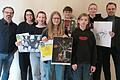 Unser Bild zeigt (von links) die Lehrkräfte Matthias Held und Tanja Seger, Rosalie Büttner, Carolin Feser, Levi Dahlfeld, Albert von Mammen, Isabell Marquard und Schulleiter Markus Binzenhöfer.