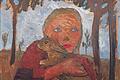 Paula Modersohn-Becker       -  Paula Modersohn-Beckers &bdquo;Mädchen mit Kaninchen&ldquo; von 1901 wird im Buchheim Museum gezeigt.