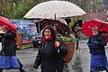 Die Obernbreiter Huckelkätz trotzen beim Kirchweihumzug am Sonntag Schnee und Regen.