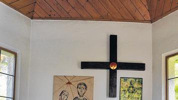 Blick ins Innere: Die Bruder-Klaus-Kapelle gibt es seit 25 Jahren.